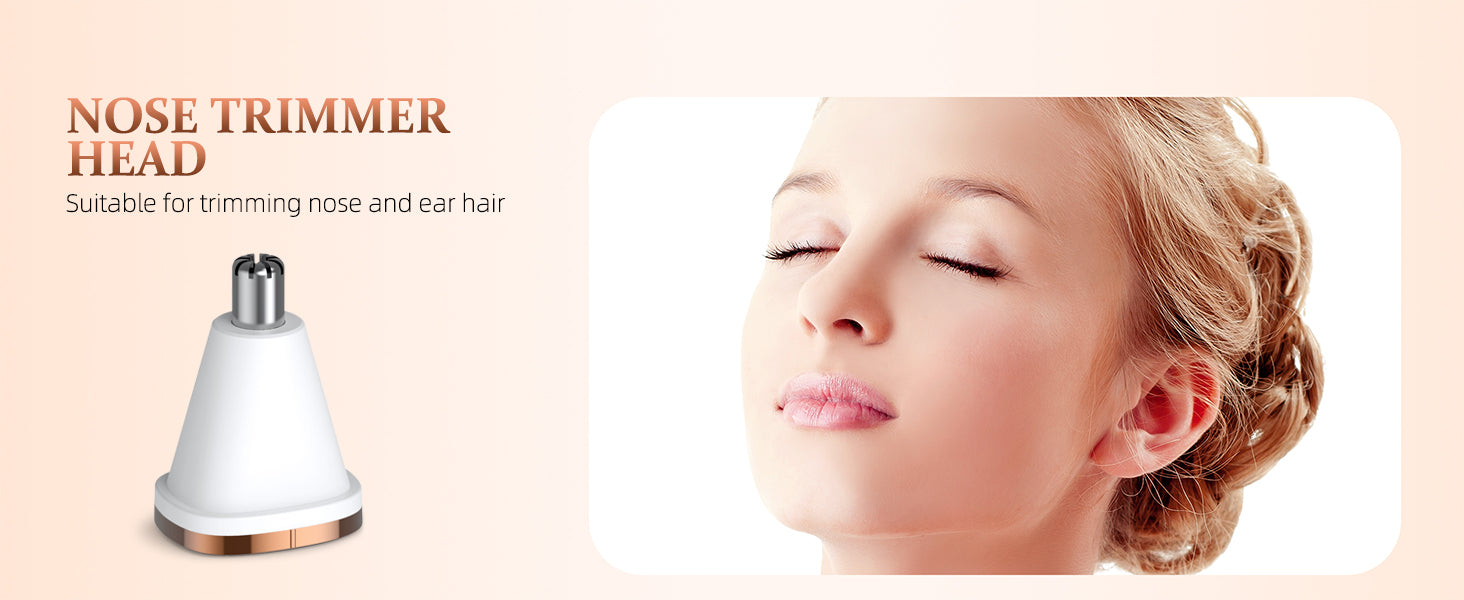 HOHOLE nose trimmer head for precise nose and ear hair removal, gentle and easy to use.