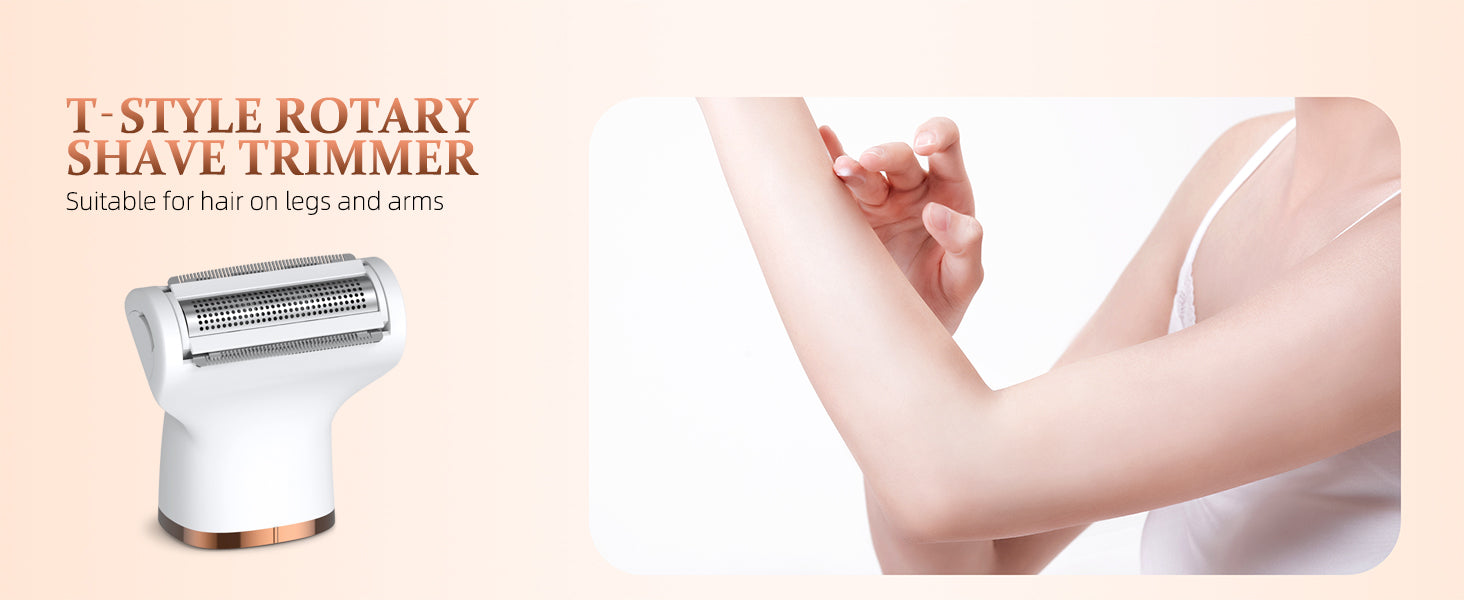 HOHOLE T-style rotary shave trimmer head for smooth shaving on legs and arms.